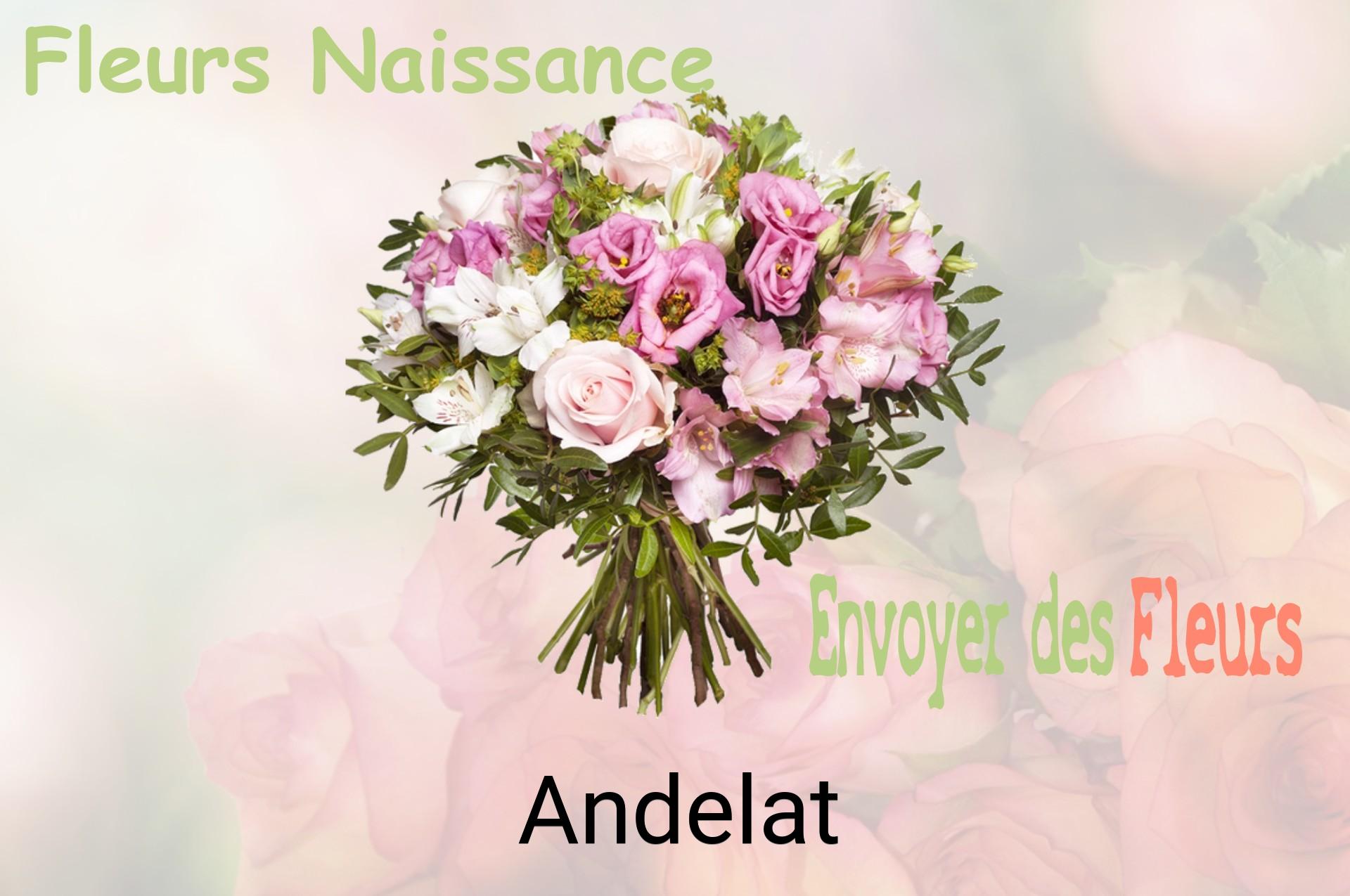 Bouquet de fleurs de naissance livré à Andelat