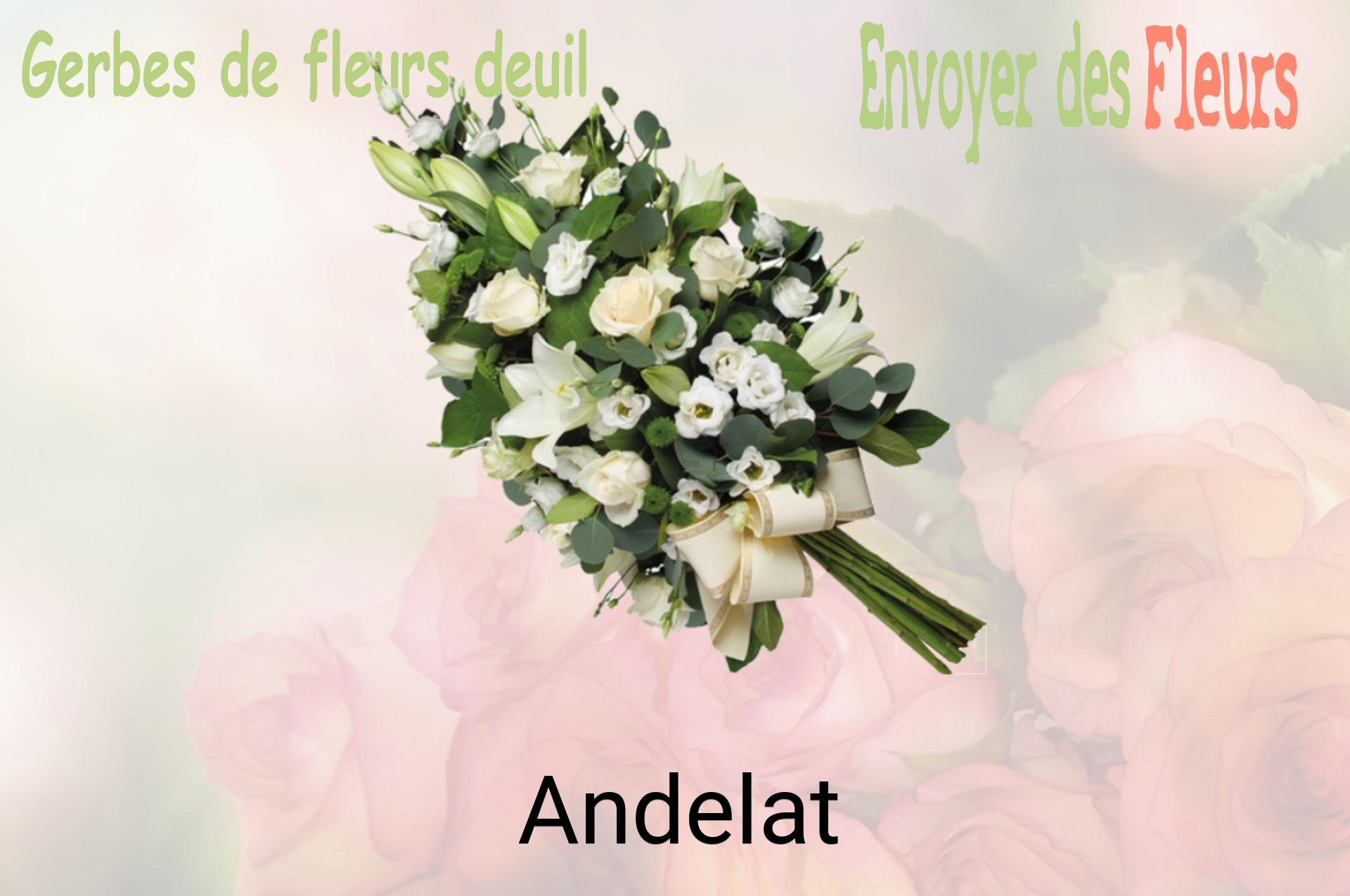Gerbe de fleurs de deuil livrée à Andelat
